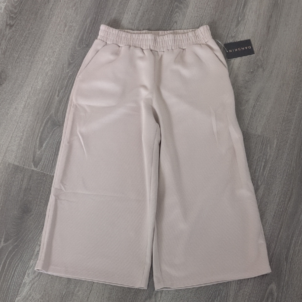Danskin Cream Wide Leg Jumpsuit